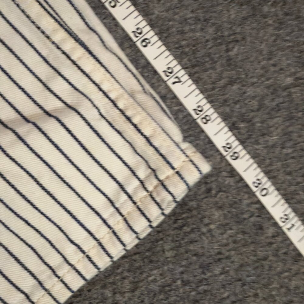 GAP Off-white Jean Navy Stripe Wide Leg High Rise Size 14 - Picture 4 of 4